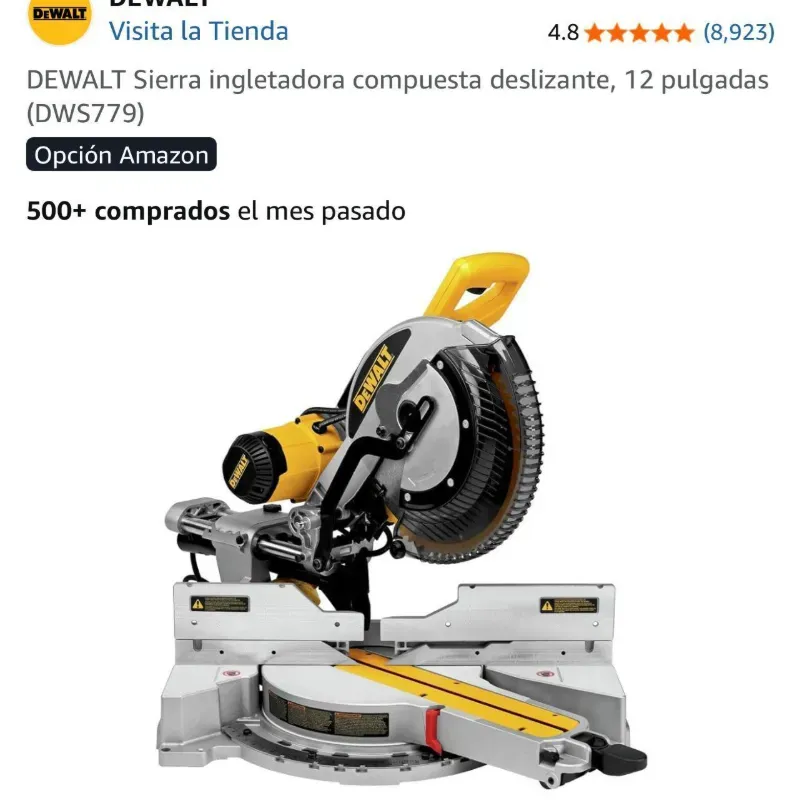SIERRA INGLETADORA DESLIZANTE 12 PULGADAS (MARCA DEWALT)