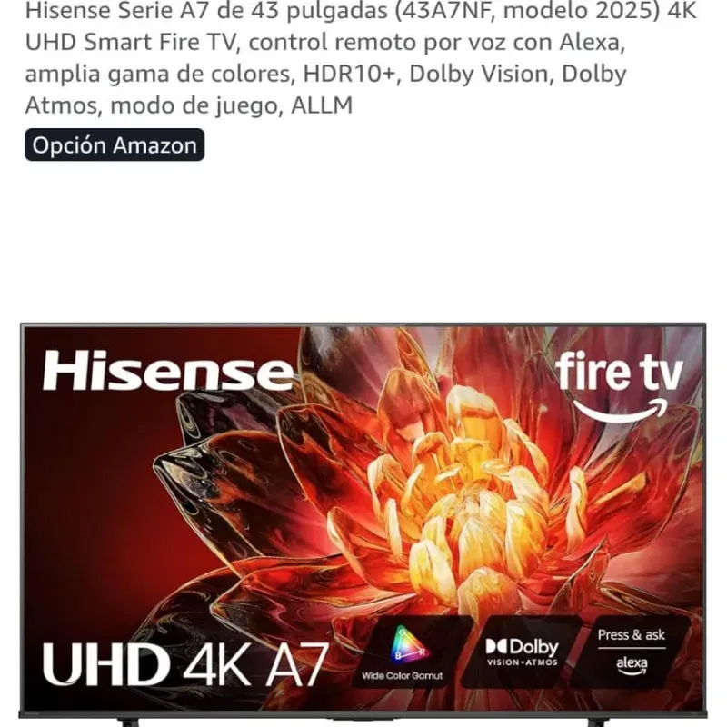 SMART TV HISENSE 43 PULGADAS 