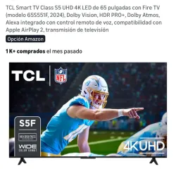 SMART TV TCL 65 PULGADAS
