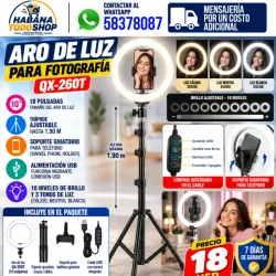 ARO DE LUZ QX-260T PARA FOTOGRAFÍA
