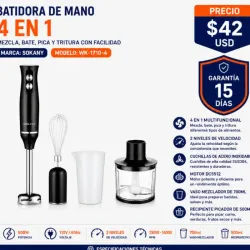 Batidora de Mano 4 en 1 SOKANY WK-1710-4