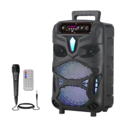 BOCINA 8'' CON MICRÓFONO Y MANDO NDR-P55