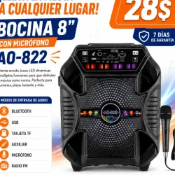 Bocina de 8 pulgadas con micrófono