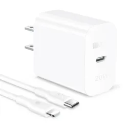 Cargador 1HORA 20W CON CABLE LIGHTNING (IPHONE)