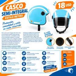 Casco Semi-Integral Retro