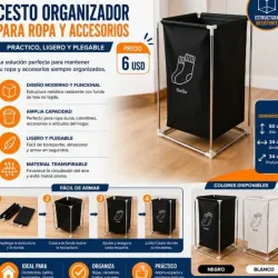 CESTO DE ROPA NUEVO TURCO NEGRO