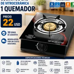 Cocina de gas de vitroceramica de 1 hornilla