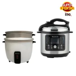 COMBO DE OLLA REINA DIGITAL 6L MILEXUS + OLLA ARROCERA 2.2L MILEXUS