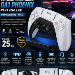 Control Inalámbrico GA1 Phoenix para PS5 /PS4 / PC con Vibración Dual - HOCO