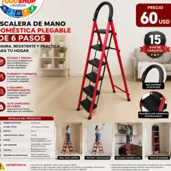Escalera de mano doméstica plegable de 6 pasos