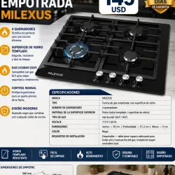 ESTUFA DE GAS EMPOTRADA MILEXUS