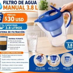FILTRO DE AGUA MANUAL 3.8 L