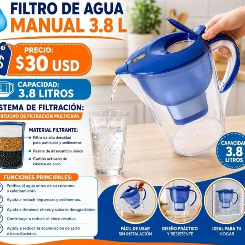 FILTRO DE AGUA MANUAL 3.8 L