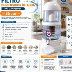 FILTRO PURIFICADOR DE AGUA POR GRAVEDAD