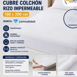 Cubre colchón impermeable 150x200