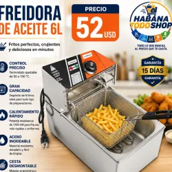 Freidora de aceite de 6 litros
