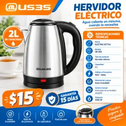 HERVIDOR ELÉCTRICO US3S – 2 L