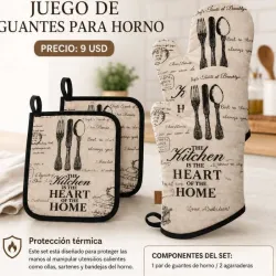 JUEGO DE GUANTES PARA HORNO 