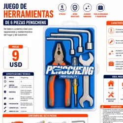 JUEGO DE HERRAMIENTAS DE 6 PIEZAS PENGCHENG