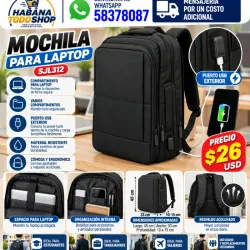 MOCHILA PARA LAPTOP NEGRA 