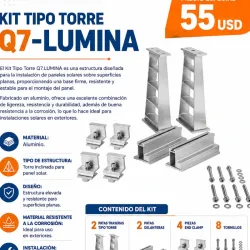 KIT TIPO TORRE Q7-LUMINA PARA PANELES SOLARES