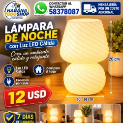 LÁMPARA DE NOCHE CON LUZ LED CÁLIDA