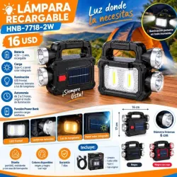 LÁMPARA RECARGABLE HNB-7718-2W