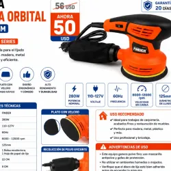 Lijadora eléctrica órbital 280w