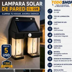 Lámpara solar de pared 