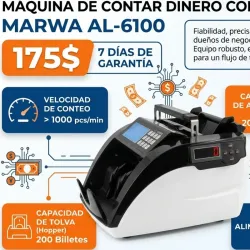 Maquina de contar dinero con batería Marwa