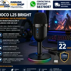 Micrófono USB de escritorio con monitorización y silencio con un clic*