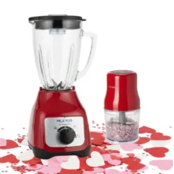 MINIPROCESADOR DE ALIMENTOS DECAKILA+ LICUADORA MILEXUS CON JARRA DE VIDRIO 550W