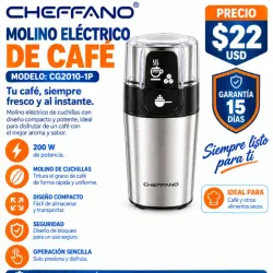 Molinillo Eléctrico de Café Cheffano CG2010-1P