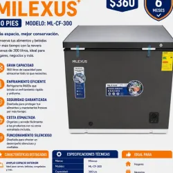 Nevera Milexus de 10 pies