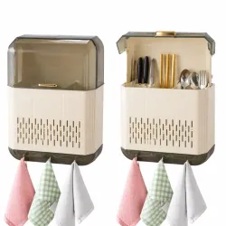 ORGANIZADOR DE CUBIERTOS DE PARED CON TAPA*