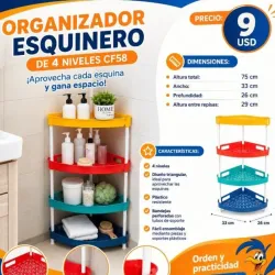 ORGANIZADOR ESQUINERO DE 4 NIVELES CF58