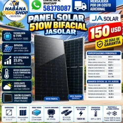 PANEL SOLAR BIFACIAL JA SOLAR DE 510W!