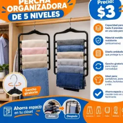 Percha organizadora de 5 niveles
