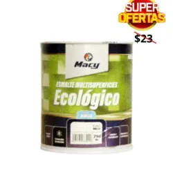 PINTURA ESMALTE AL AGUA ECOLÓGICO E01 COLOR BLANCO 750 ML