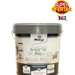 PINTURA MATE COPO DE NIEVE MACY COLOR BLANCO 15 LITROS