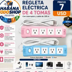 REGLETA ELÉCTRICA DE 4 TOMAS
