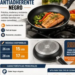 SARTÉN ANTIADHERENTE NEGRO