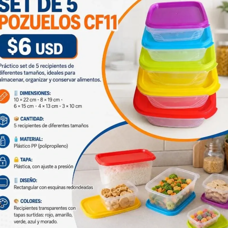 SET DE 5 POZUELOS CF11