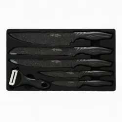 SET DE CUCHILLOS DE COCINA NEGROS