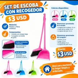 SET DE ESCOBA CON RECOGEDOR