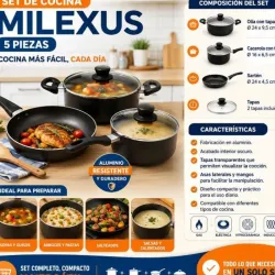 SET DE OLLAS PARA INDUCCIÓN MILEXUS – 5 PIEZAS