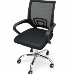 SILLA DE OFICINA NEGRA CON RUEDAS