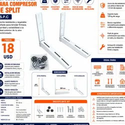 SOPORTE DE PARED PARA COMPRESOR DE SPLIT S.P.C