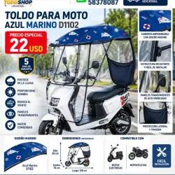 TOLDO PARA MOTO AZUL MARINO D1102
