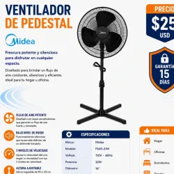 Ventilador de pedestal de 16 pulgadas Midea